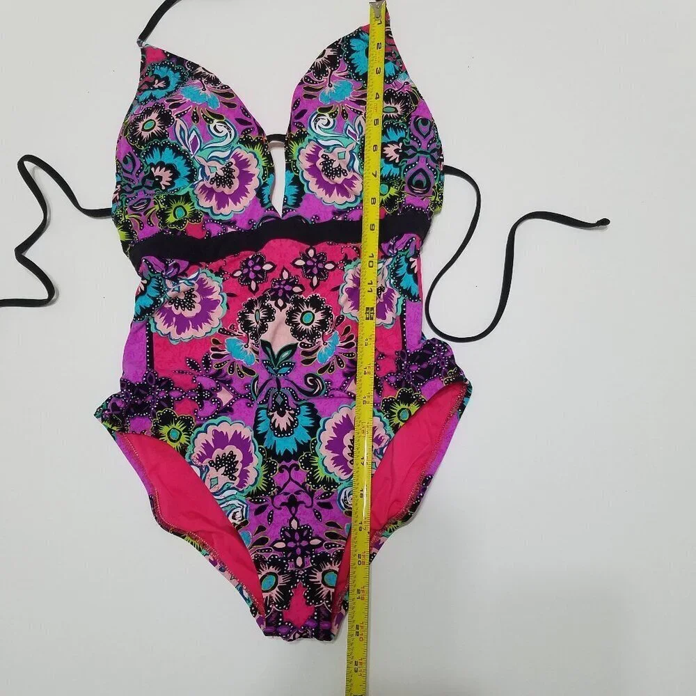 Nanette Lepore Open Back One Piece Swimsuit Size XS